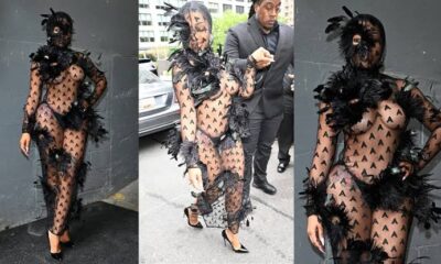 Exclusive: Yung Miami Stuns in Elegant, Breathtaking and dazzling Feathery Dress After Stealing the Spotlight with Daring Fashion Week Moment.