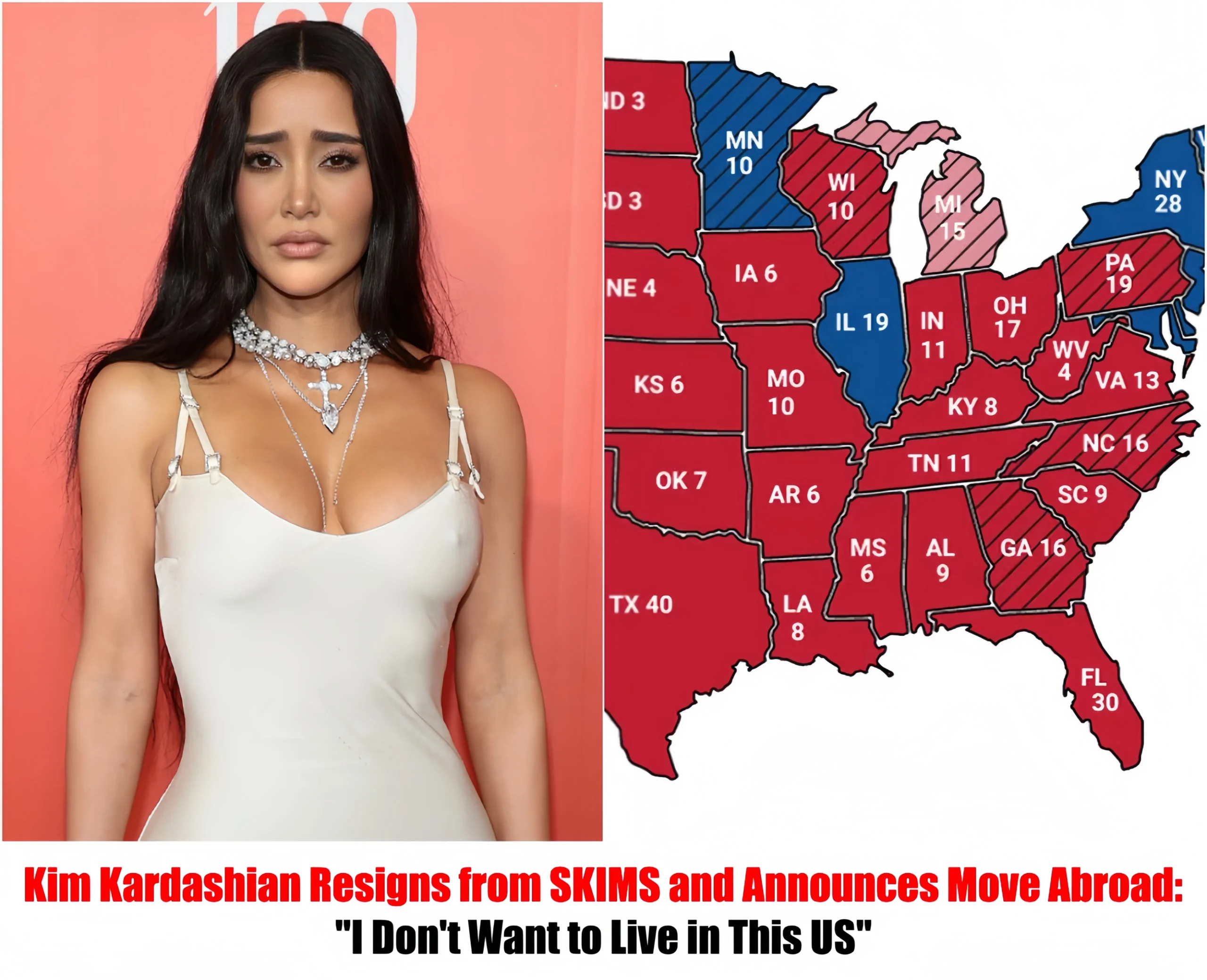 BREAKING NEWS: Kim Kardashian resigns from SKIMS and announces leaving the United States: “I don’t want to live in this US”